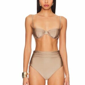 Simkhai Constantine Bikini Top in Driftwood